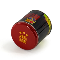 FC Barcelona Fan Round shape big size tin box food grade print gift package tin can