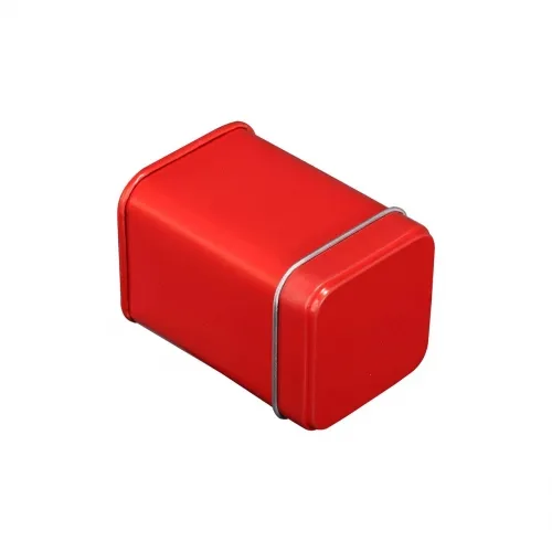 Premium Red Square Tin Box for Storage and Packaging 1