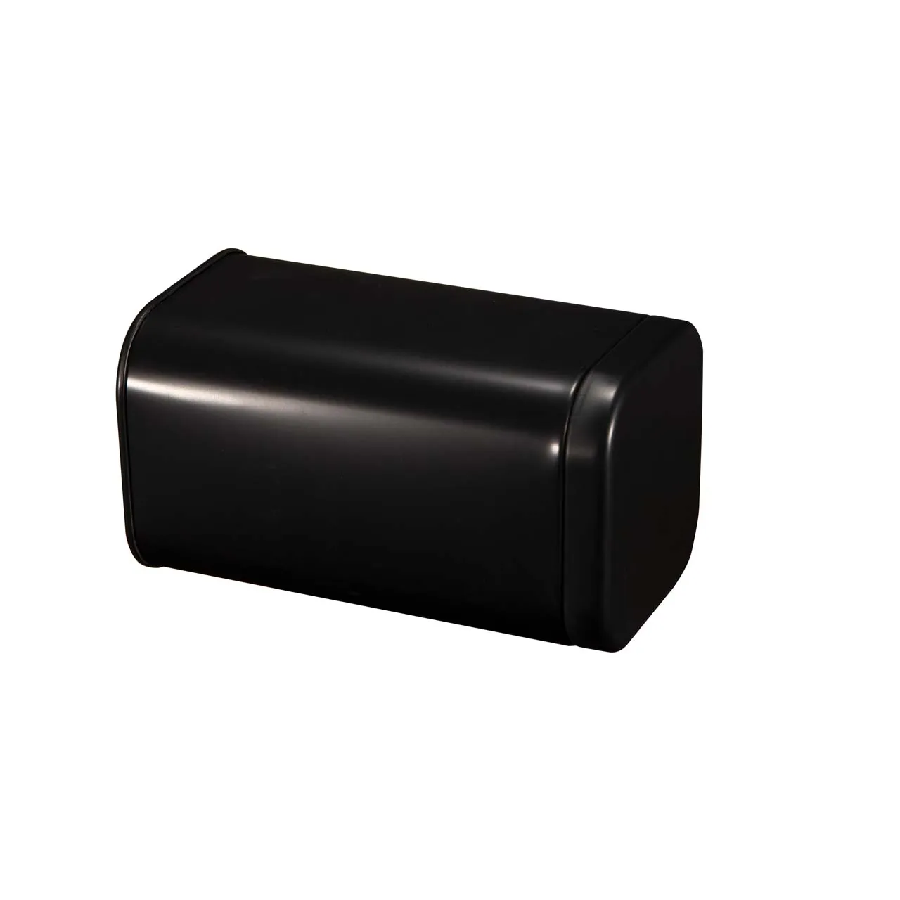 Elegant Black and Gold Square Tin Box with Hinged Lid for Storage 3