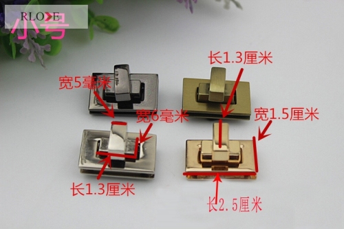 Handbag Metal Rectangle Locks RL-BLK023(Small)