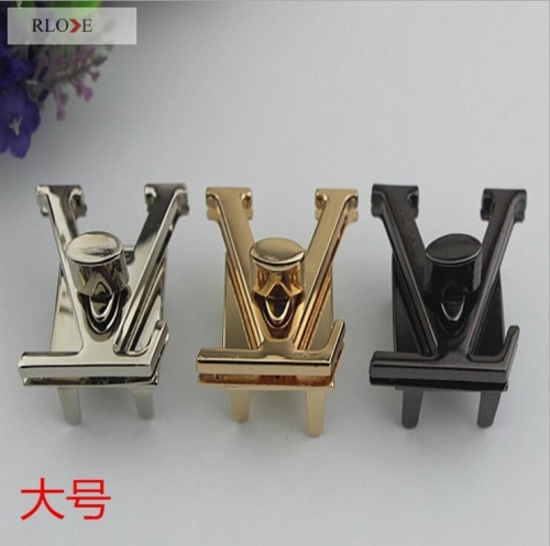 Customized Letter Shape Twist Turn Lock For Bags RL-BLK149(Large)