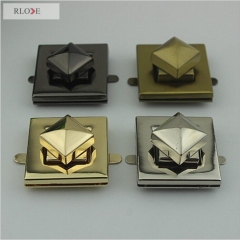 4 Color Square Metal Bag Twist Turn Locks RL-BLK053