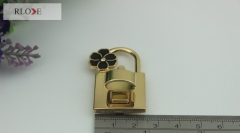 Drip Glue Flowers Small Square Lock For Handbag RL-BLK077