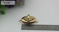 Bag Oval Shape Round Side Metal Turn Locks RL-BLK063(Medium)