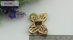 Novelty Design Butterfly shape Metal Turn Lock For Bag RL-BLK009