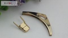 Cattle horn shape light gold metal lock RL-BLK142