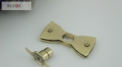 Premium promotion handbag light gold bow-knot twist locks RL-BLK178
