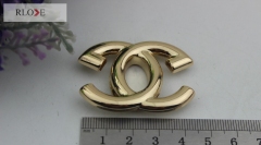 Custom made decoration X letter cross-body bag metal twist lock RL-BLK034(Large)
