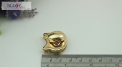 Custom made cat head decorative metal turn lock RL-BLK171