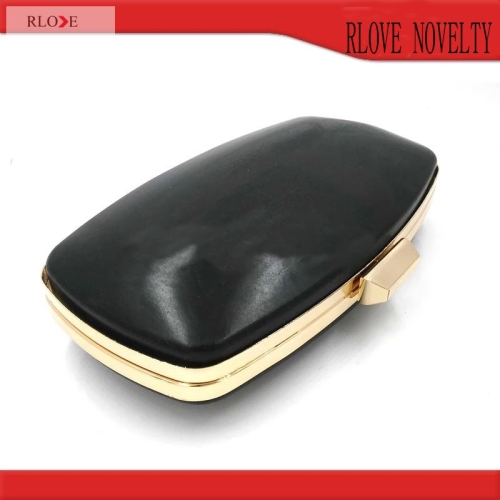 Wholesale purse clasp accessories clutch bag metal frames with plastic shell H-021