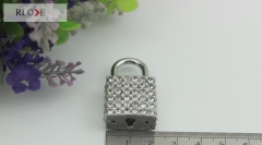 Diamond decoration small square padlock for handbag RL-BLK054