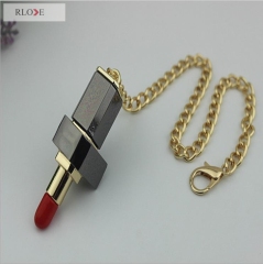 Unique design handbag metal chain match decoration red-lip lock RL-BLK055