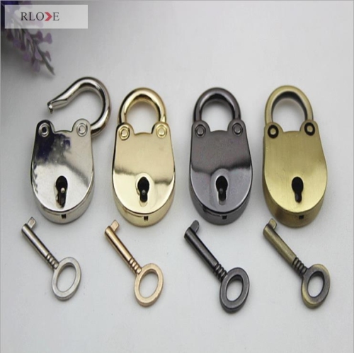 Complex design cat shape metal padlock for purse RL-BLK018