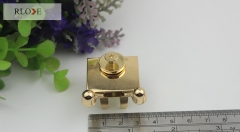 Handbag decoration light gold metal plug lock RL-BLK105