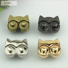 Factory supply night owl shape handbag decoration locks RL-BLK116