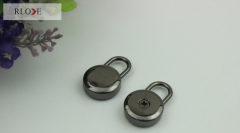 Easy open zinc alloy bag gold spring padlock RL-BLK102(Small)