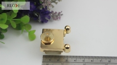 Handbag decoration light gold metal plug lock RL-BLK105