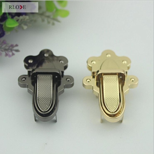 GZ hot sales good quality handbag metal push press locks RL-BLK058