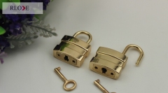 Handbag hardware small decorative padlocks with key RL-BLK162(Large)