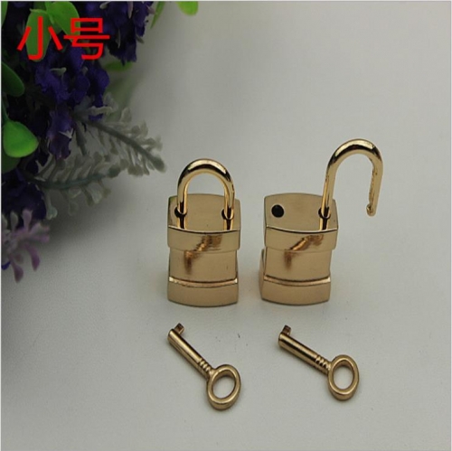 Fancy gold metal decorative padlocks with key RL-BLK166(Small)