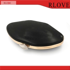 Hot selling light gold clutch bag frames with plastic box H-051