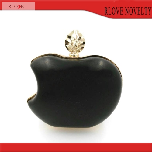 Custom made apple shape clutch bag box and metal frame H-033-1