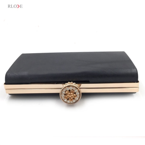 Gold color decorative metal purse frame box L-013