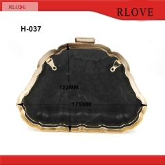 Bag accessories purse plastic box clutch bag metal frame H-037