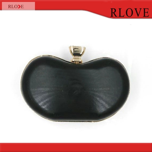 New arrival clutch bag box with gold metal frame H-035