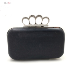 Square shape metal box purse frame with plastic shell L-005