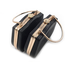 Irregular Rectangular Iron Clutch Metal Frame Plastic Shell Bag Fittings Scalloped Shell Head With Diamonds