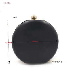 Fashion irregular round shape metal purse frame with plastic shell L-001