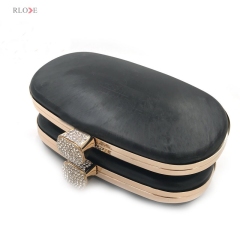 Personalized design oval shape purse box and metal frame L064