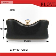 Diamond decoration clutch bag box and metal frame L-018