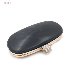 Personalized design oval shape purse box and metal frame L064