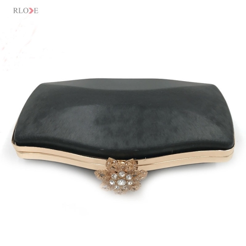 India style handmade rectangle evening bag plastic box metal frame L066