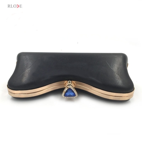 Diamond decoration clutch bag box and metal frame L-018