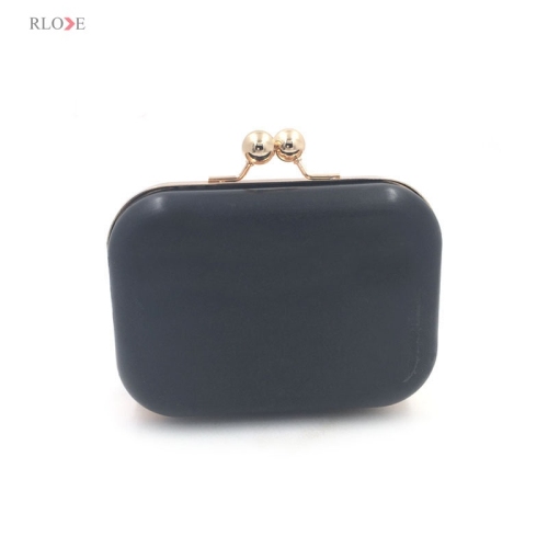Clutch style and evening bag products metal frame with plastic box L-029