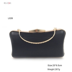 Wholesale fashion irregular square shaped plastic box clutch metal frame bag evening women L-026