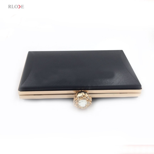 New style design flower lock head purse iron metal frame with plastic shell L-022