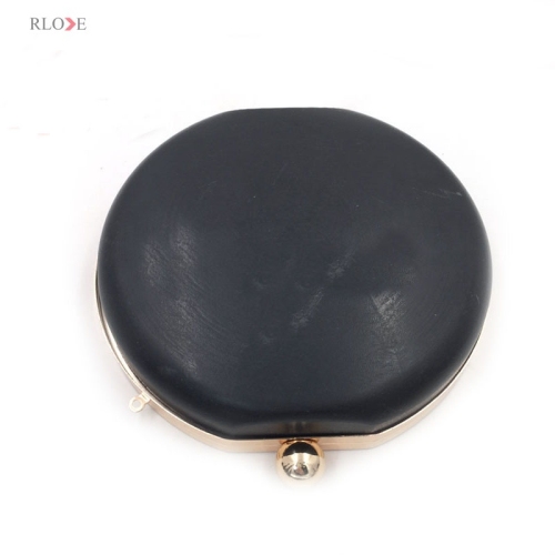 Zinc alloy material and high-end quality quality clutch bag metal frame with plastic shell L-025