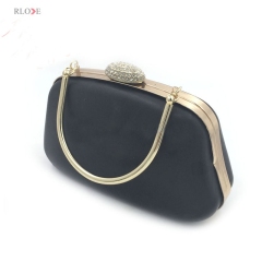 Clutch Style and weight size fancy clutch purses box metal frame L-032