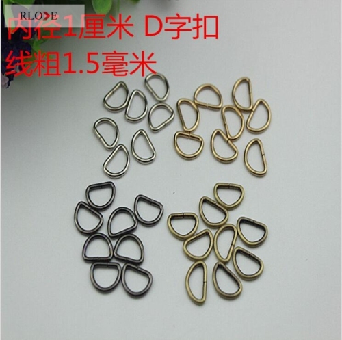 Low cost bag accessories open iron wire d ring RL-IDR024-10MM