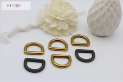 Custom fashion handbag hardware zinc alloy D-rings buckle for leather handbag RL-DR049-19MM