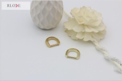 Fashion 12 mm gold metal d ring for bag strap RL-DR038-12MM