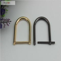 Zinc alloy gold color removable metal d ring strap buckle RL-DR039-28MM