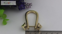 Wholesale zinc alloy gold d ring strap buckle RL-DR035