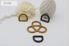 Custom fashion handbag hardware zinc alloy D-rings buckle for leather handbag RL-DR049-19MM