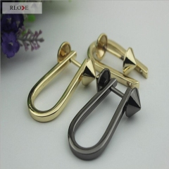 Wholesale zinc alloy gold d ring strap buckle RL-DR035