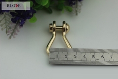 Hot-selling zinc alloy decorative strap D ring buckle for handbag hardware RL-DR041-10MM